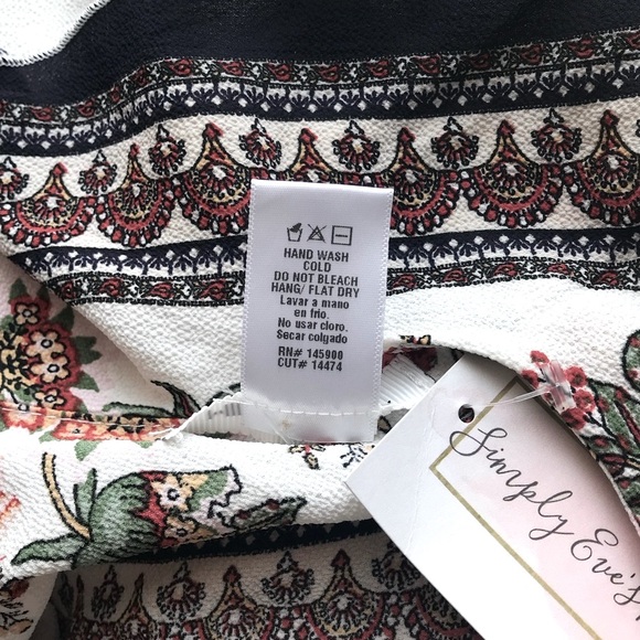 Miley & Molly Multi Mixed Print Aztec cold shoulder ruffle jumpsuit size S EUC - Picture 13 of 13